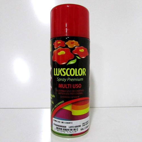 SPRAY LUKSCOLOR VERMELHO BRILHANTE 400ML TINTAS Spray