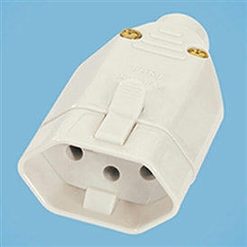 PLUG TOMADA FAME 1727 (2P+T) FEMEA 10A CINZA 