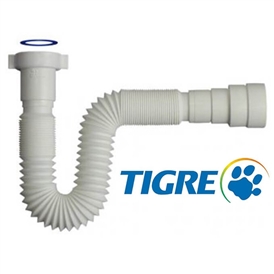 SIFÃO SANFONADO TIGRE SIMPLES BRANCO 66CM