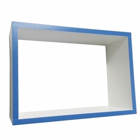 CUBO CLEAN LINE MDF BRANCO/AZUL