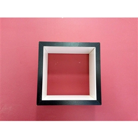 CUBO CLEAN LINE MDF BRANCO/PRETO