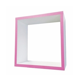 CUBO CLEAN LINE MDF BRANCO/ROSA