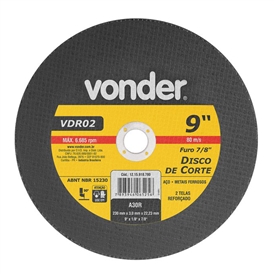 DISCO P/CORTE VONDER 9X1/8X7/8