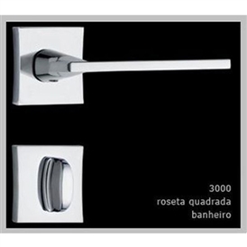 FECHADURA STAM 3000 CLASSIC ROSETA QUADRADA WC CROMADA