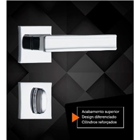 FECHADURA STAM 3400 CLASSIC ROSETA QUADRADA CROMADA WC