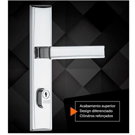 FECHADURA STAM 3300 CLASSIC STRATUS ESPELHO CROMADO EXTERNO