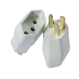 PINO ADAPTADOR 1222 ILUMI (2P+T) 15A CINZA