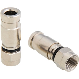 CONECTOR P/CABO COAXIAL COMPRESSÃO RG59